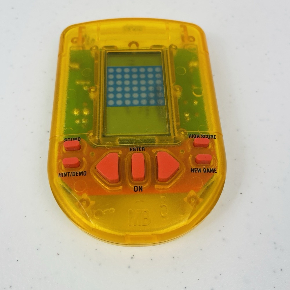 Vtg Connect Four Electronic Handheld Game WORKS MB 1995 Translucent Tested